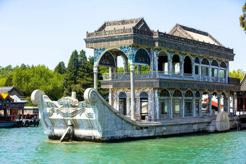 Bateau en marbre au Palais d'Été pékin