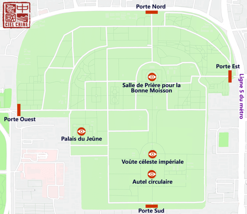 temple du ciel plan pékin Chine